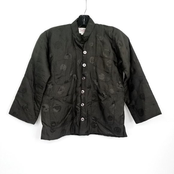 Jackets & Blazers - Vintage Asian Jacket Top Black FLAW READ Haori XS